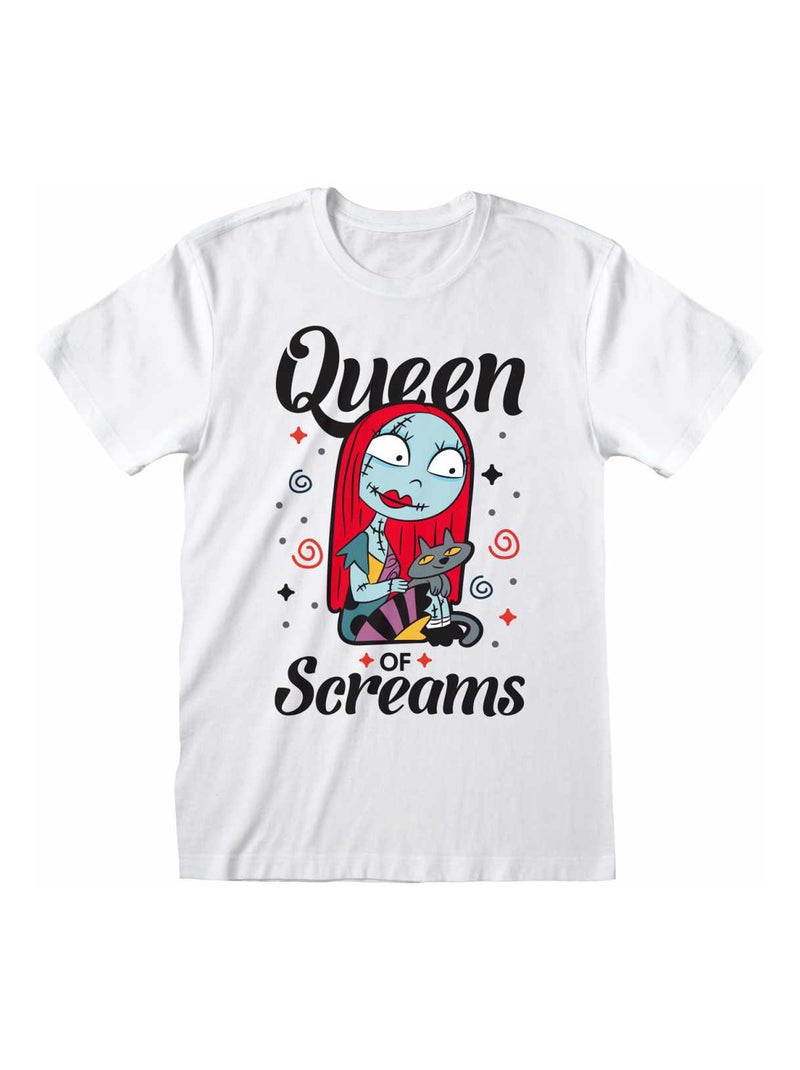 Nightmare Before Christmas - T-shirt QUEEN OF SCREAMS Blanc - Kiabi