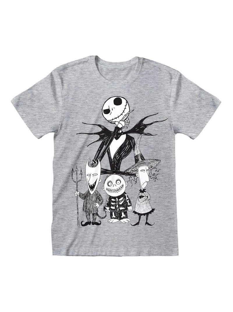 Nightmare Before Christmas - T-shirt TRICK OR TREATERS Gris chiné - Kiabi