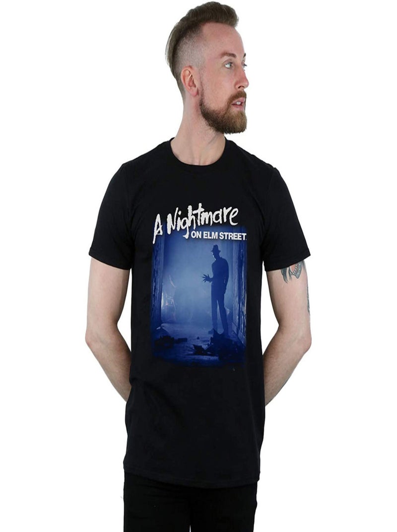Nightmare On Elm Street - T-shirt FREDDY IS WAITING Noir Bleu Blanc - Kiabi