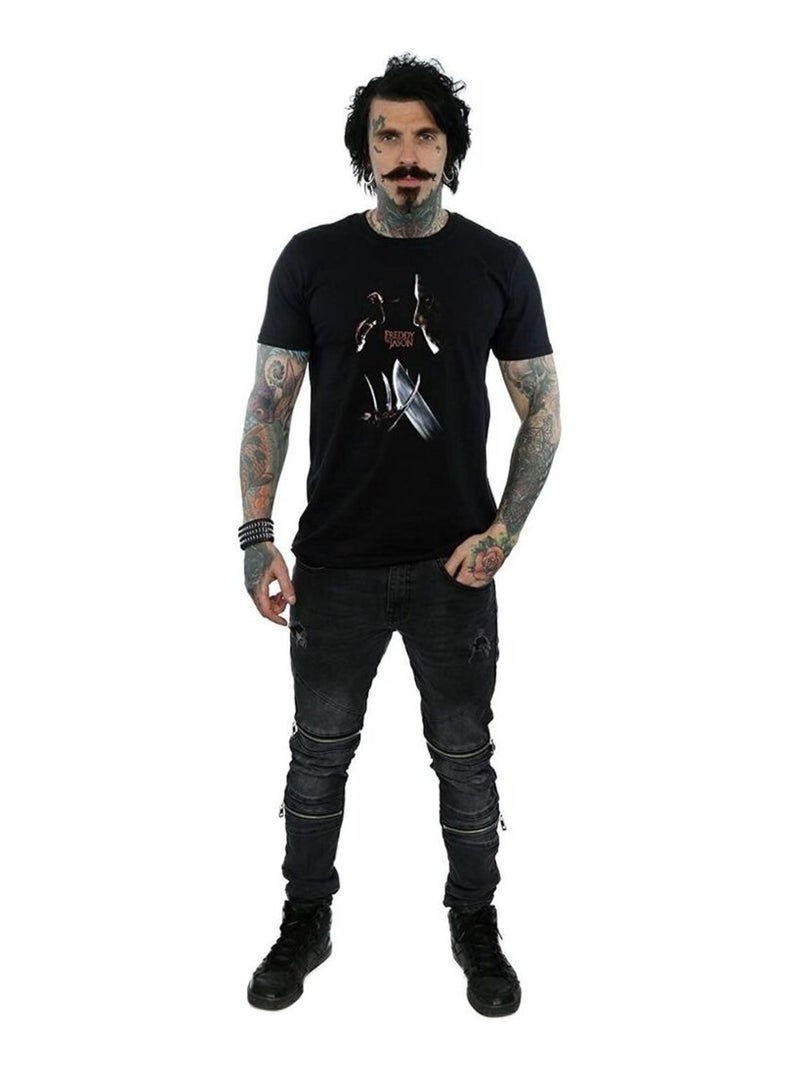 Nightmare On Elm Street - T-shirt FREDDY VS JASON Noir Rouge - Kiabi