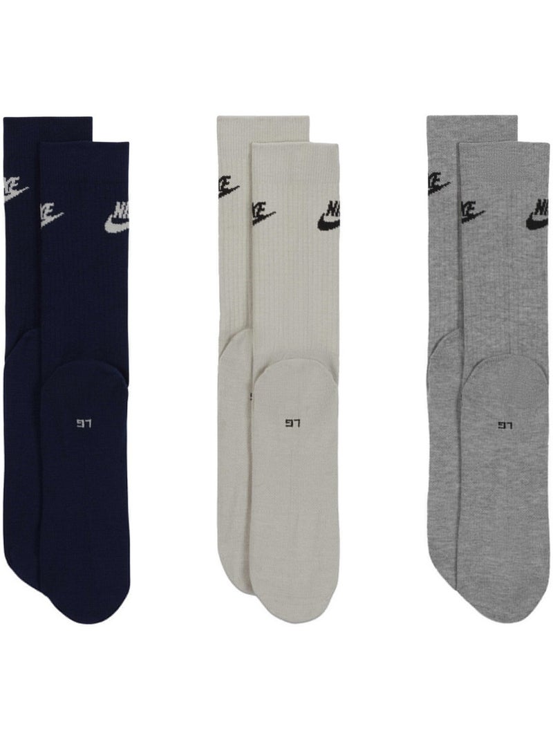 Nike - Ensemble Chaussettes tous les jours ESSENTIALS Noir Gris clair - Kiabi