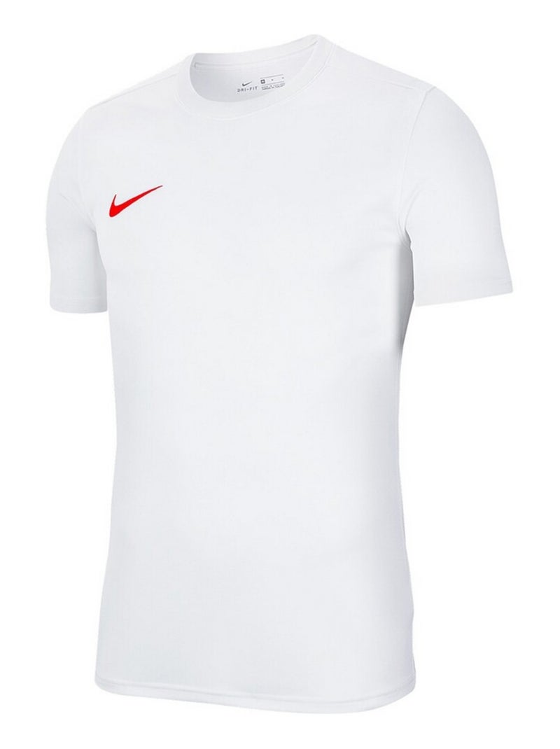 Nike - Maillot manches courtes DRY PARK Blanc Rouge - Kiabi