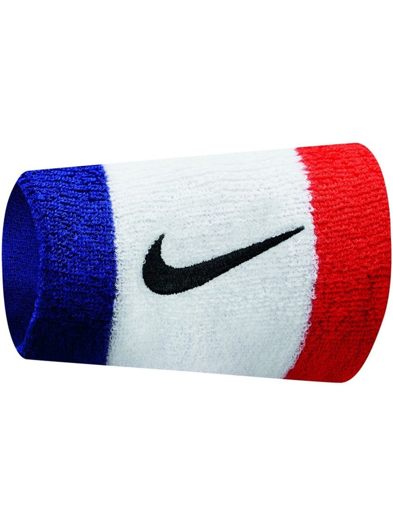 Nike - Supports pour poignets WIDE SWOOSH Blanc Rouge Bleu - Kiabi