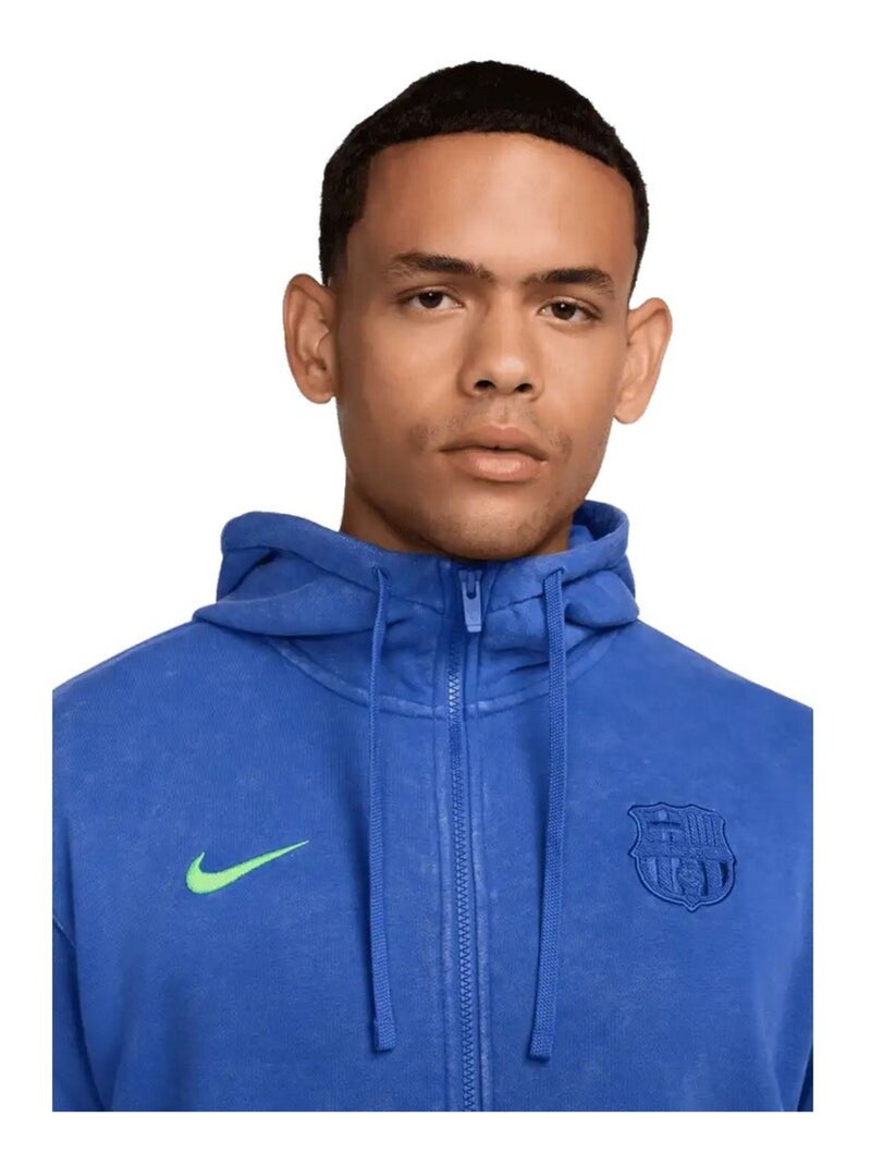 Nike - Veste à capuche style FC Barcelone THIRD Bleu - Kiabi