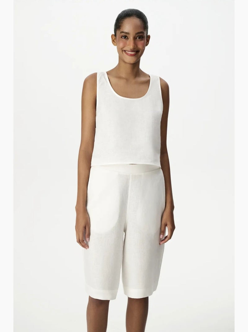 Nina bermuda penti Blanc - Kiabi