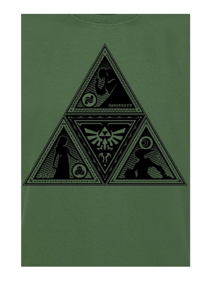 Nintendo - T-shirt motif/style Legend Of Zelda TRIFORCE Vert - Kiabi