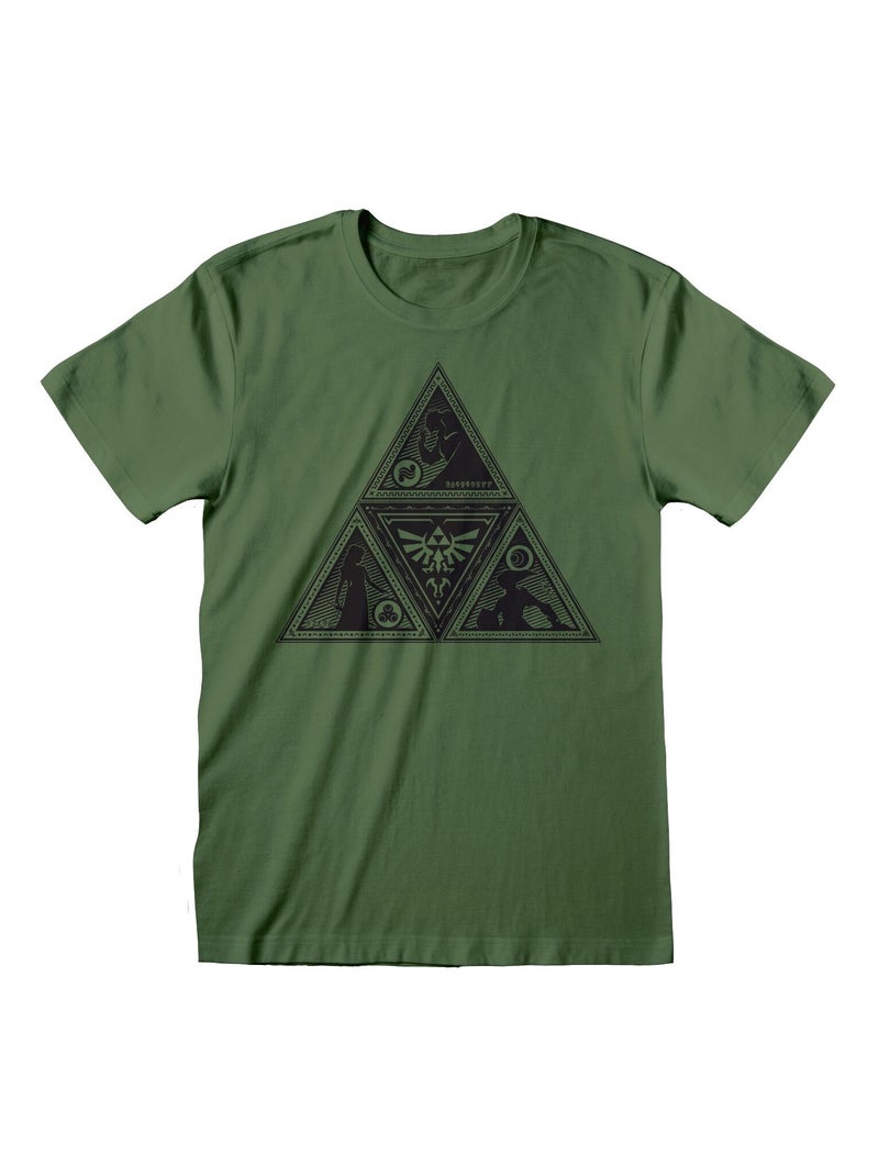 Nintendo - T-shirt motif/style Legend Of Zelda TRIFORCE Vert - Kiabi