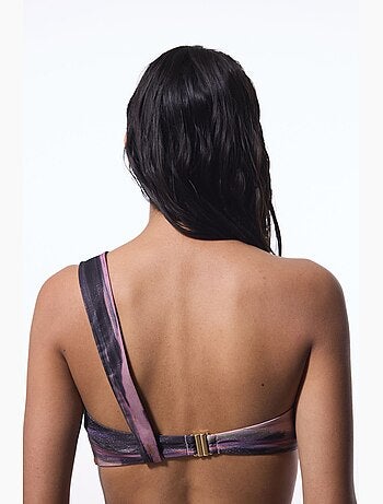 Nixie haut de bikini rayé à une épaule penti