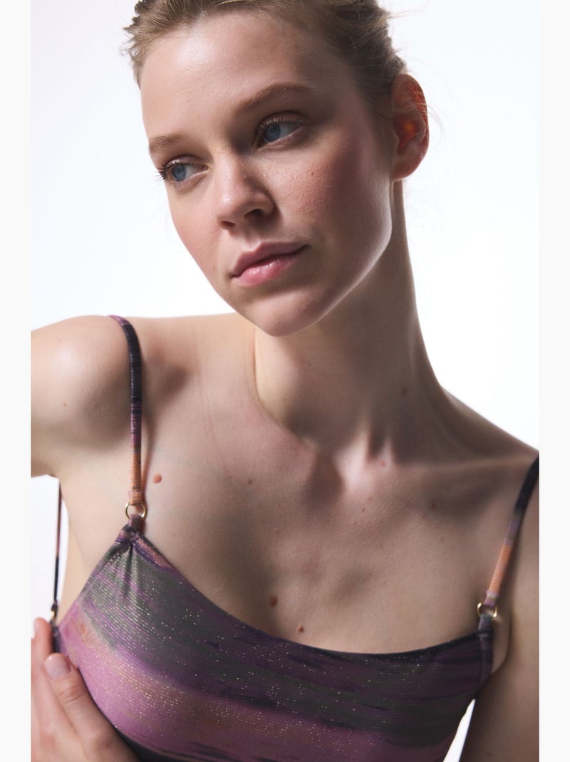 Nixie minimal suit maillot de bain penti Mauve - Kiabi