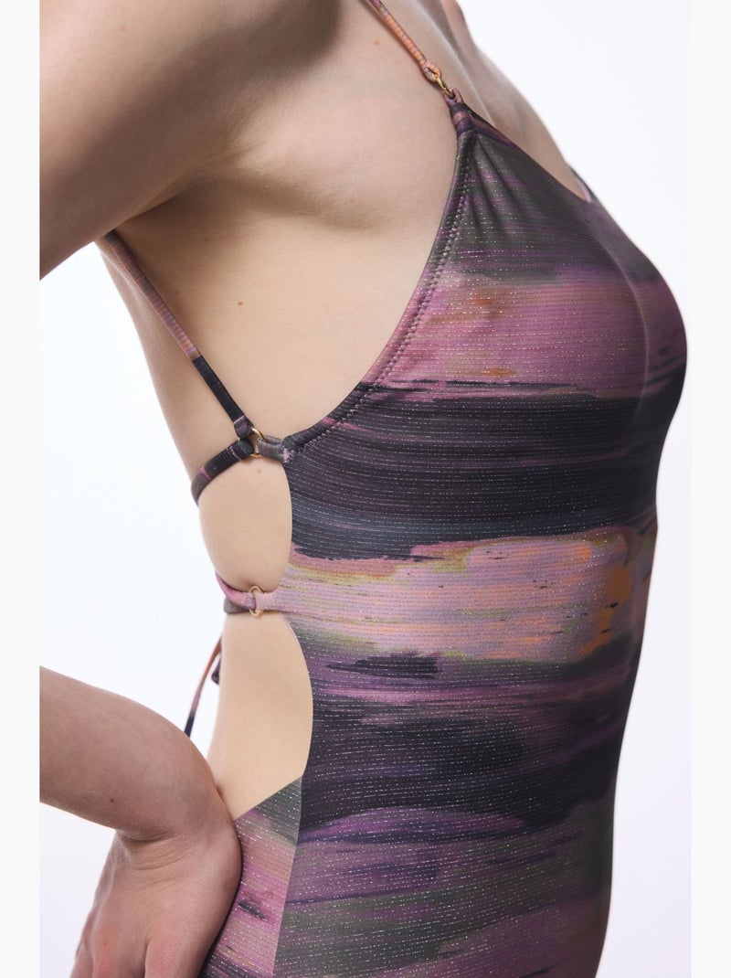 Nixie minimal suit maillot de bain penti Mauve - Kiabi
