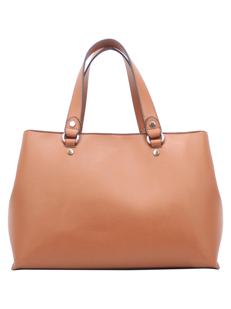 NO NAME - SAC A MAIN LIS Marron - Kiabi