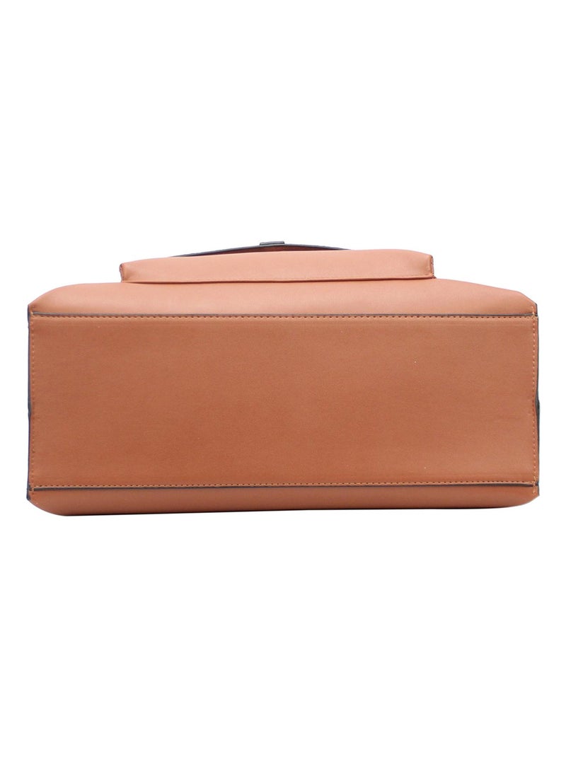 NO NAME - SAC A MAIN LIS Marron - Kiabi