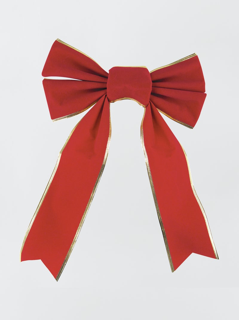 Nœud de décoration en velours Rouge - Kiabi