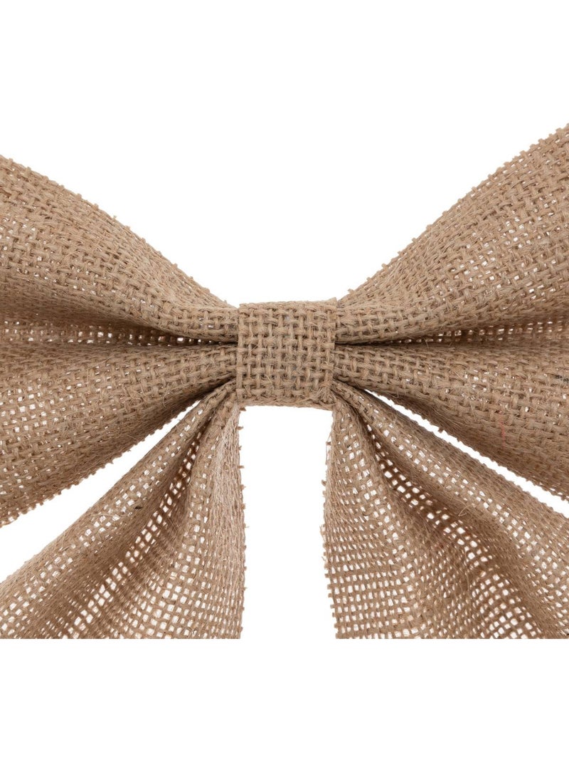 Noeud déco givré 20 x 24 cm jute beige Beige - Kiabi