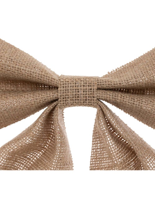 Noeud déco givré 28 x 34 cm jute beige - Kiabi