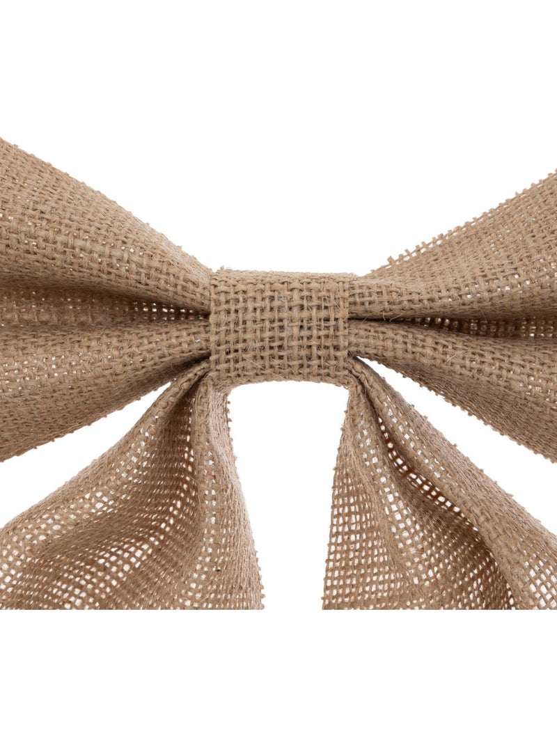 Noeud déco givré 28 x 34 cm jute beige Beige - Kiabi