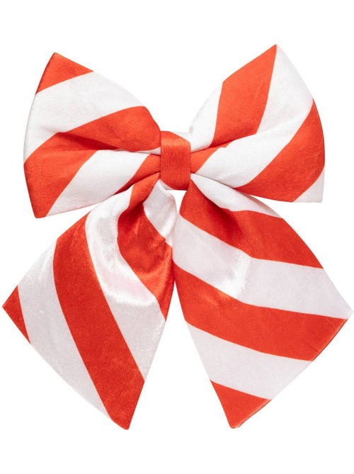 Nœud déco rayures 20 x 24 cm rouge et blanc - Kiabi