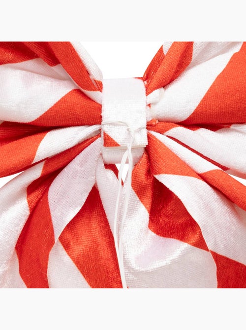 Nœud déco rayures 20 x 24 cm rouge et blanc - Kiabi