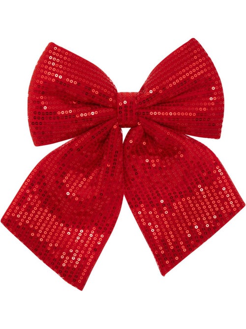Nœud déco sequins 20 x 24 cm rouge - Kiabi