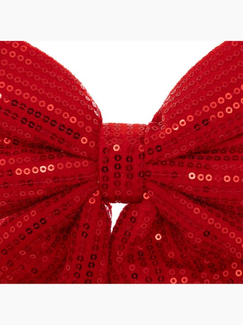 Nœud déco sequins 20 x 24 cm rouge - Kiabi