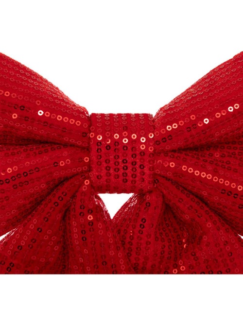 Nœud déco sequins 39 x 47 cm rouge - Kiabi