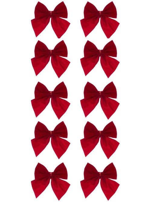 Noeud mini x10 vel rouge - Kiabi