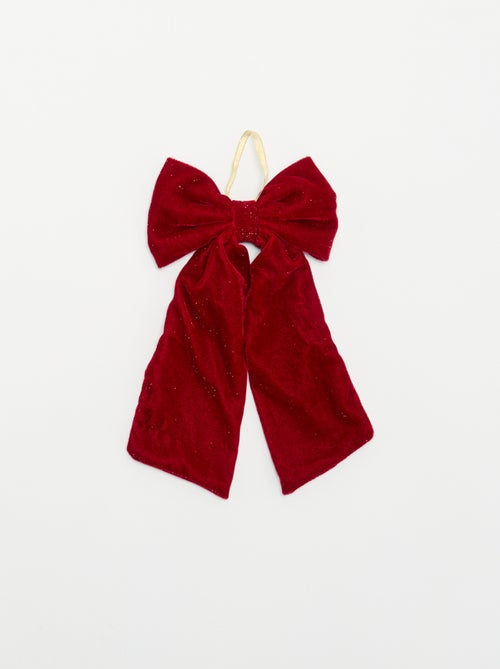 Nœud pailleté de Noël en textile - Kiabi