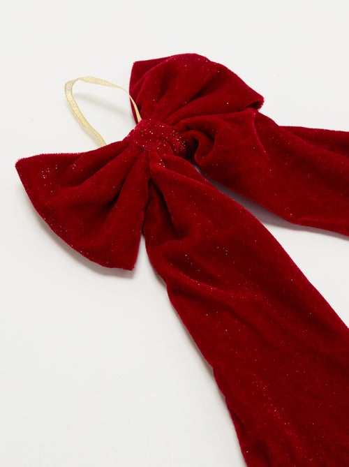 Nœud pailleté de Noël en textile - Kiabi