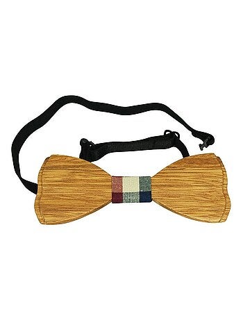 Noeud papillon bois écossais