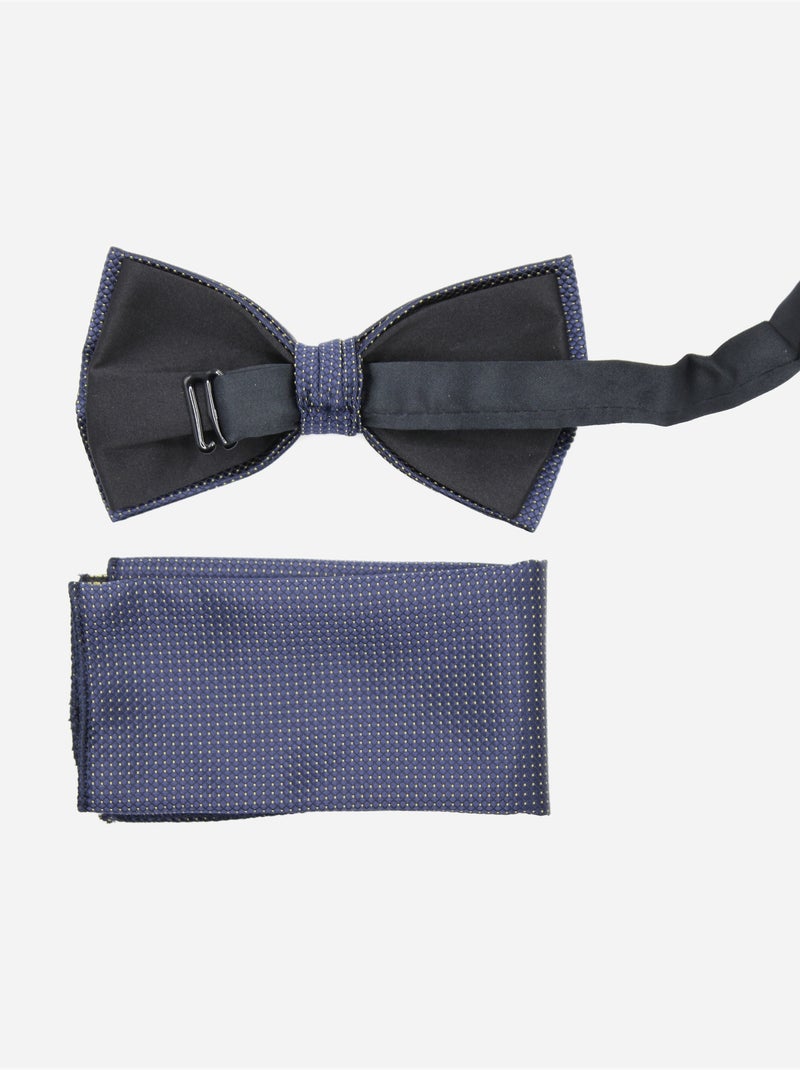 Noeud Papillon en coffret - Yves Enzo Bleu Ecru - Kiabi