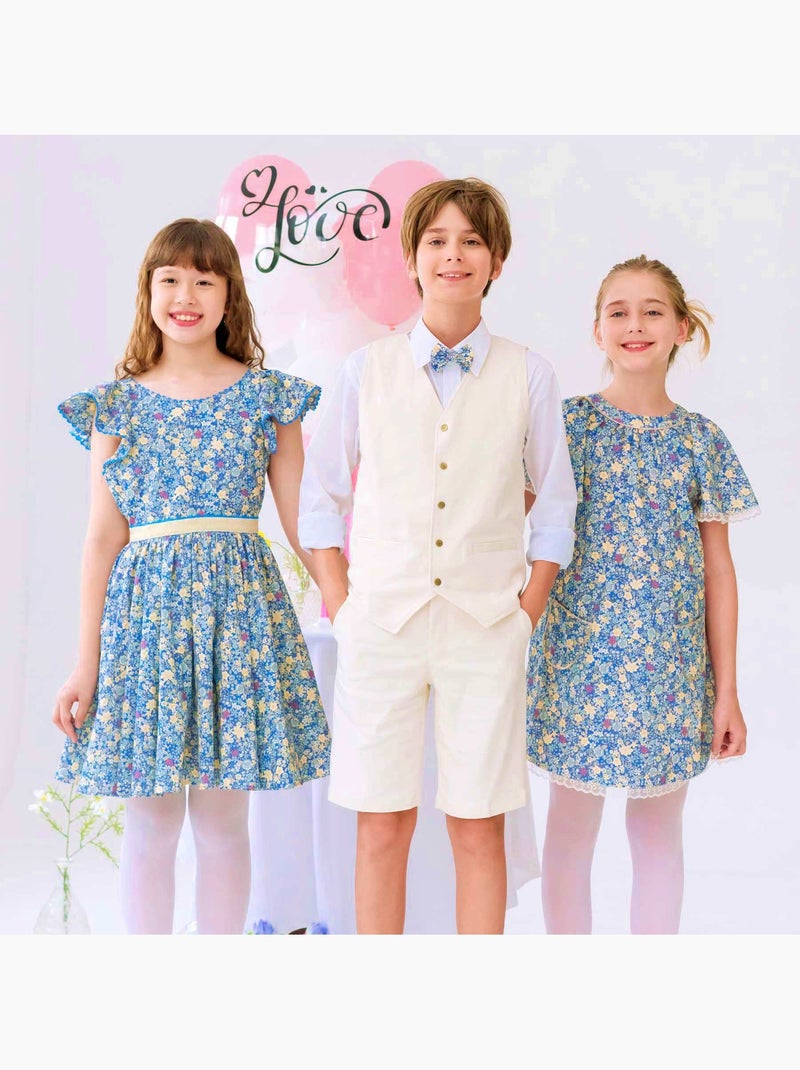 Noeud Papillon Liberty   &  – Mariage & Cérémonie - La Faute à Voltaire Bleu Doré Bleu - Kiabi