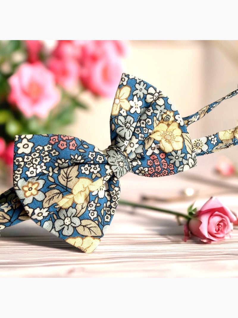 Noeud Papillon Liberty   &  – Mariage & Cérémonie - La Faute à Voltaire Bleu Doré Bleu - Kiabi