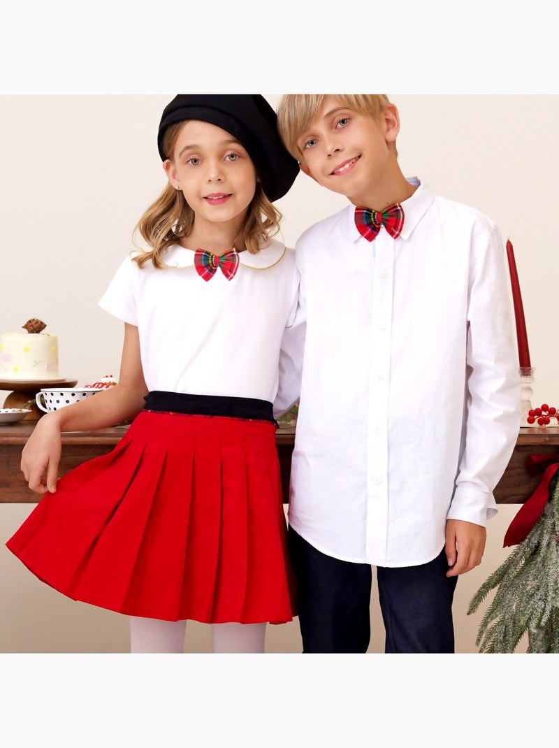 Nœud Papillon Noël Enfant  Tartan  - La Faute à Voltaire Vert/Rouge - Kiabi