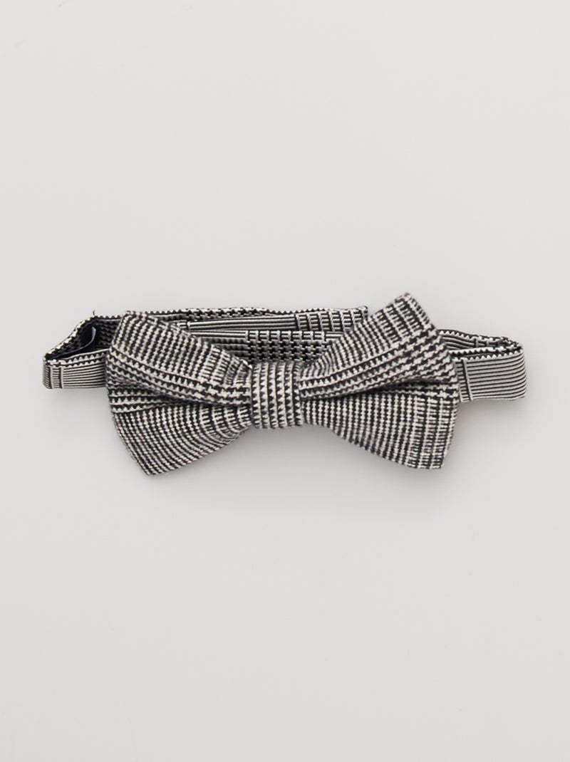 Nœud papillon 'Prince de galles' gris - Kiabi