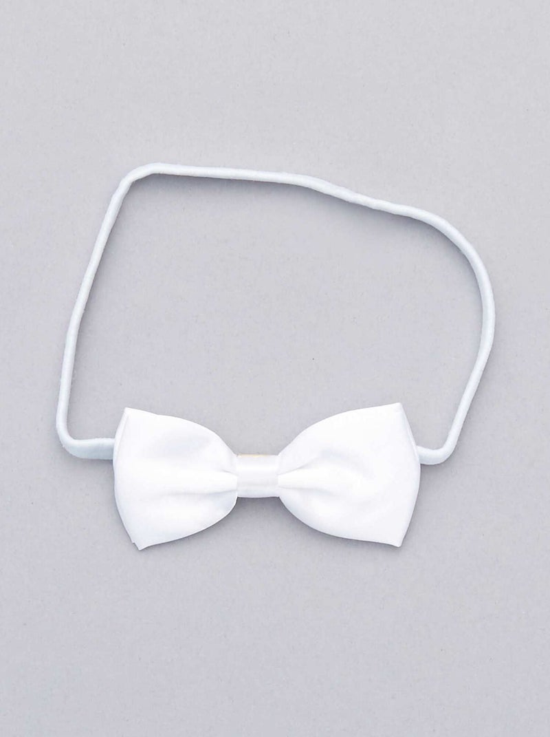 Noeud papillon satin blanc - Kiabi