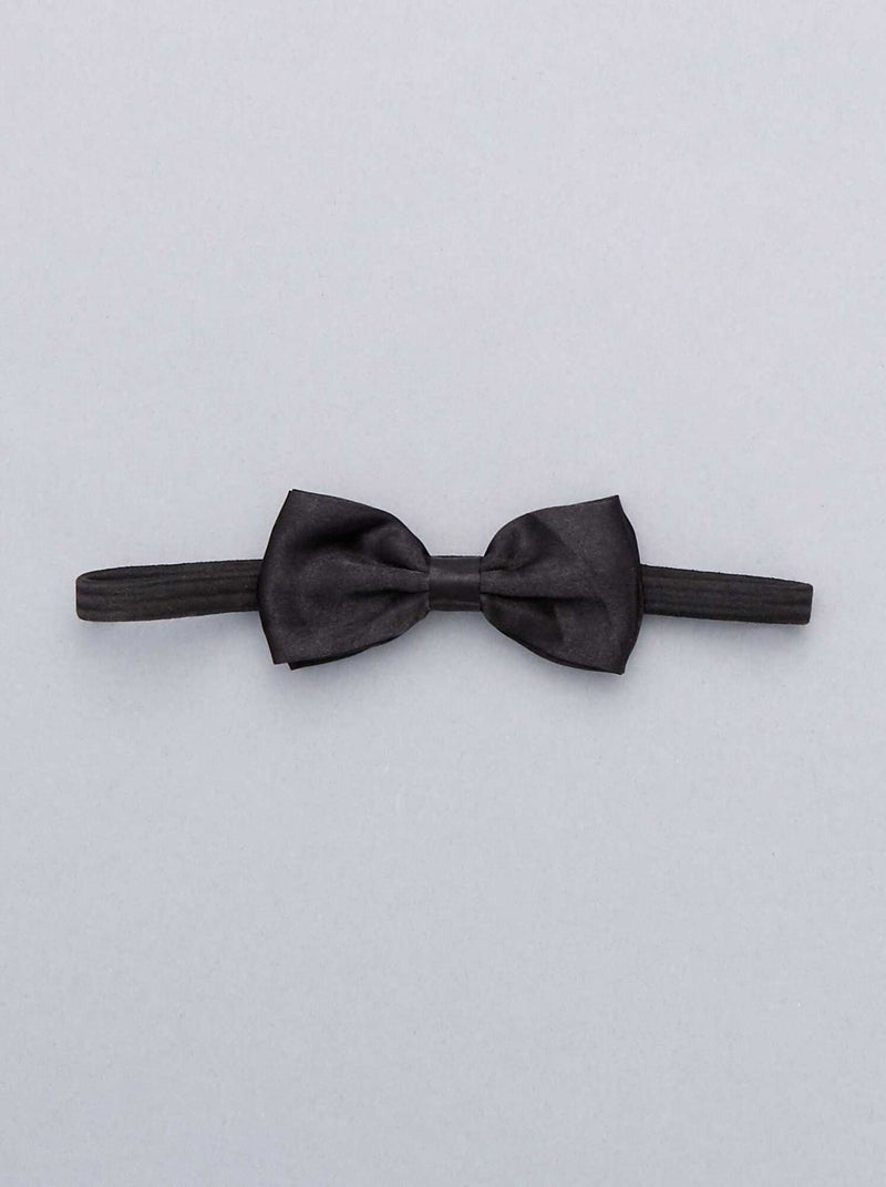 Noeud papillon satin noir - Kiabi