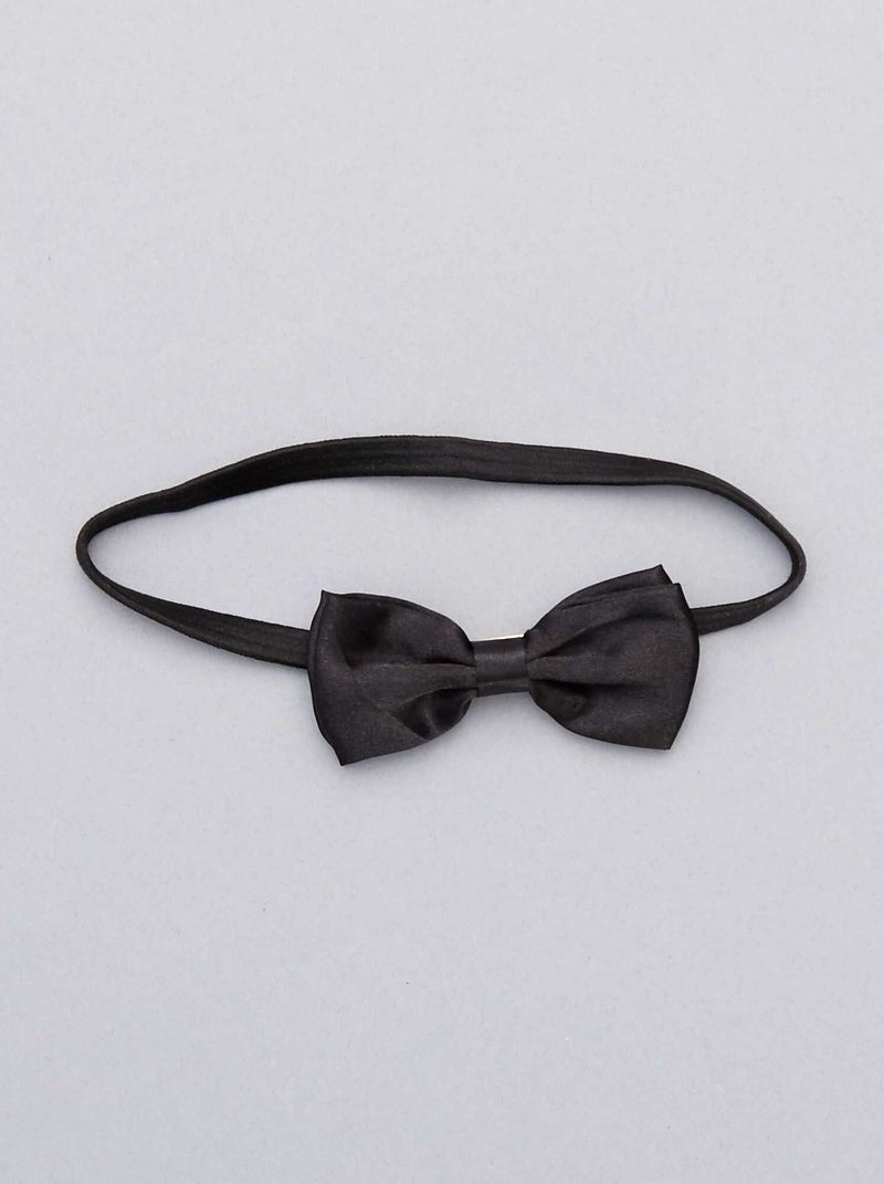 Noeud papillon satin noir - Kiabi