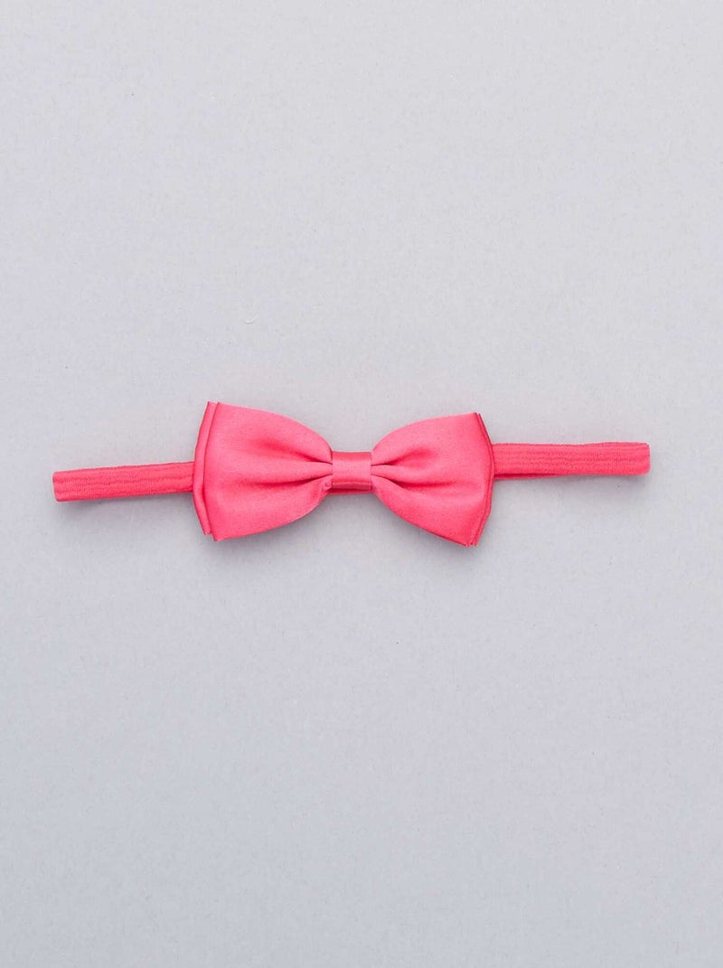 Noeud papillon satin rose - Kiabi