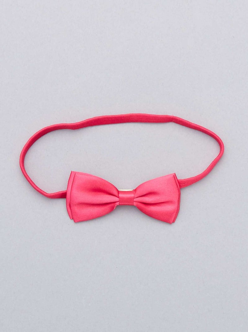 Noeud papillon satin rose - Kiabi