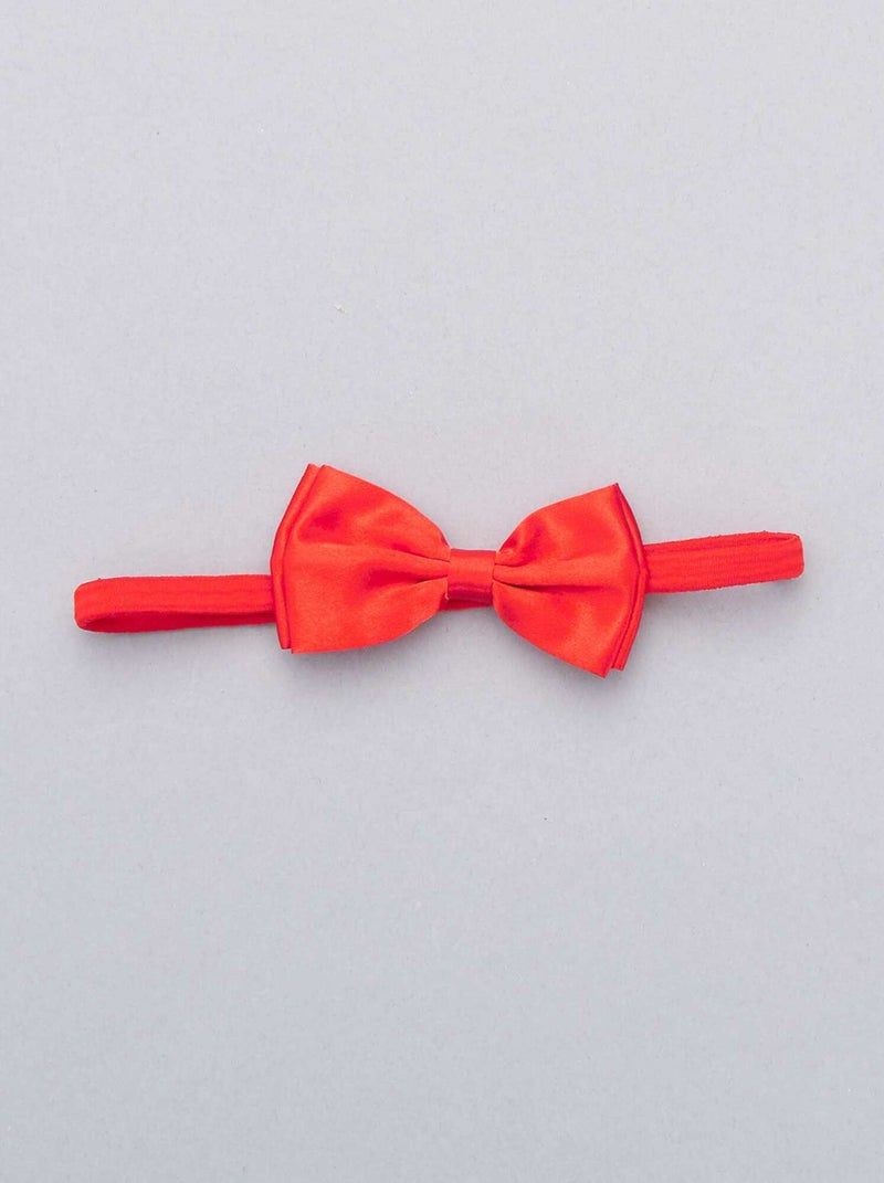 Noeud papillon satin rouge - Kiabi