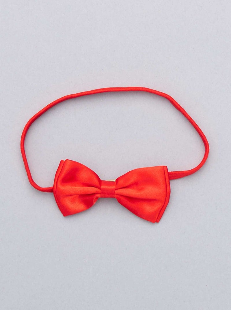 Noeud papillon satin rouge - Kiabi