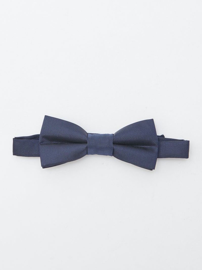 Nœud papillon uni à scratch Bleu - Kiabi