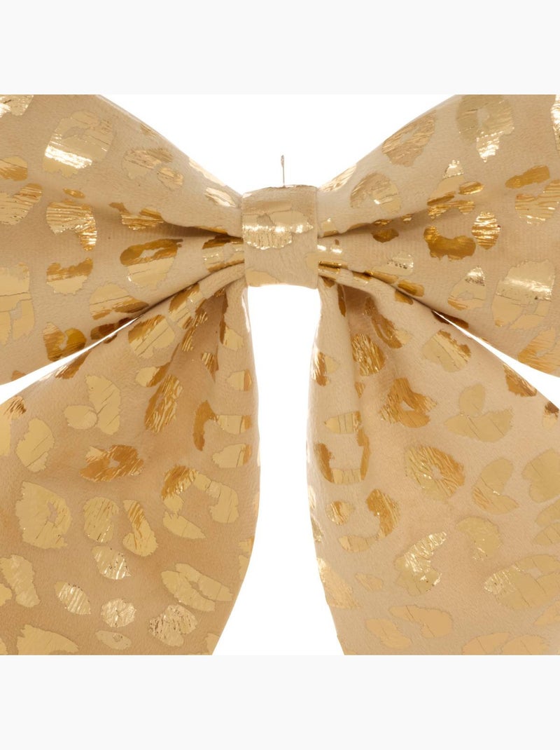 Noeud velours leopard 24x20 Doré - Kiabi