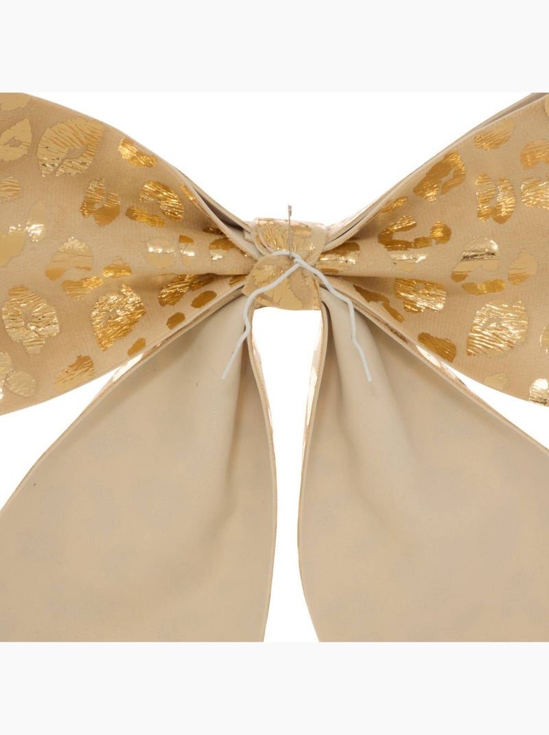 Noeud velours leopard 24x20 Doré - Kiabi