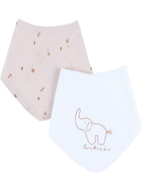 Noukie's - Lot de 2 bavoirs bandanas - Kiabi