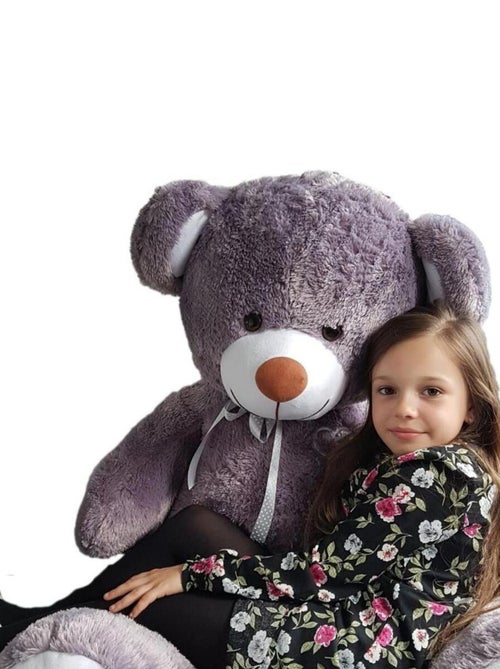 Nounours En Peluche Énorme Teddy Bear 75+85 Gris - Kiabi