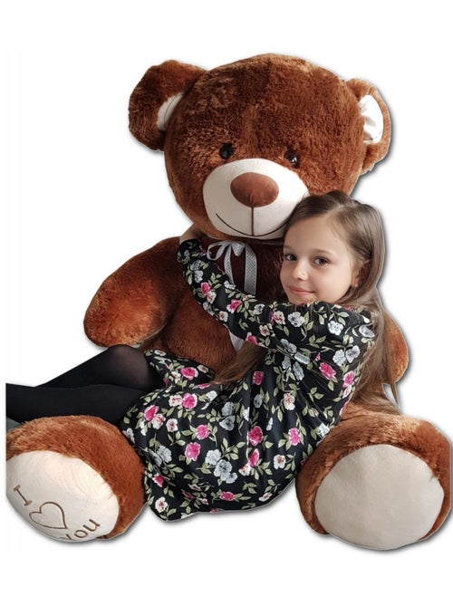 Nounours en peluche énorme teddy bear 75+85 - Kiabi