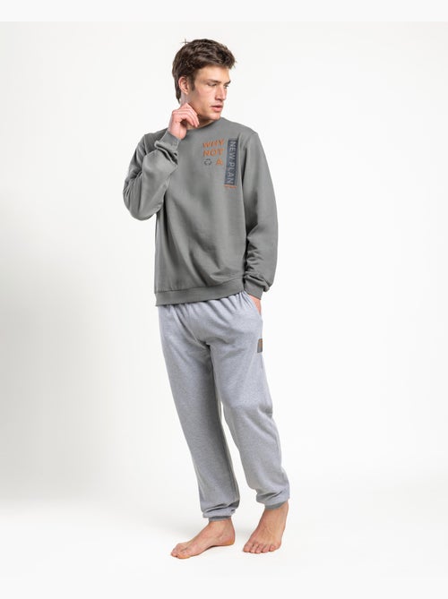 NOUVEAU PLAN Pyjama à manches longues recyclé pour homme - Kiabi NOUVEAU PLAN Pyjama à manches longues recyclé pour homme - Kiabi