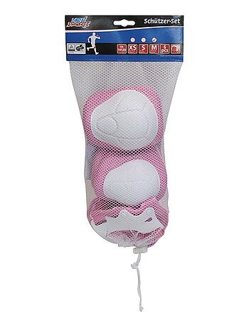 NSP Set de protections Taille M de 25-50 kg rose
