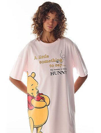 Nuisette à manches courtes winnie the pooh à motif ours penti